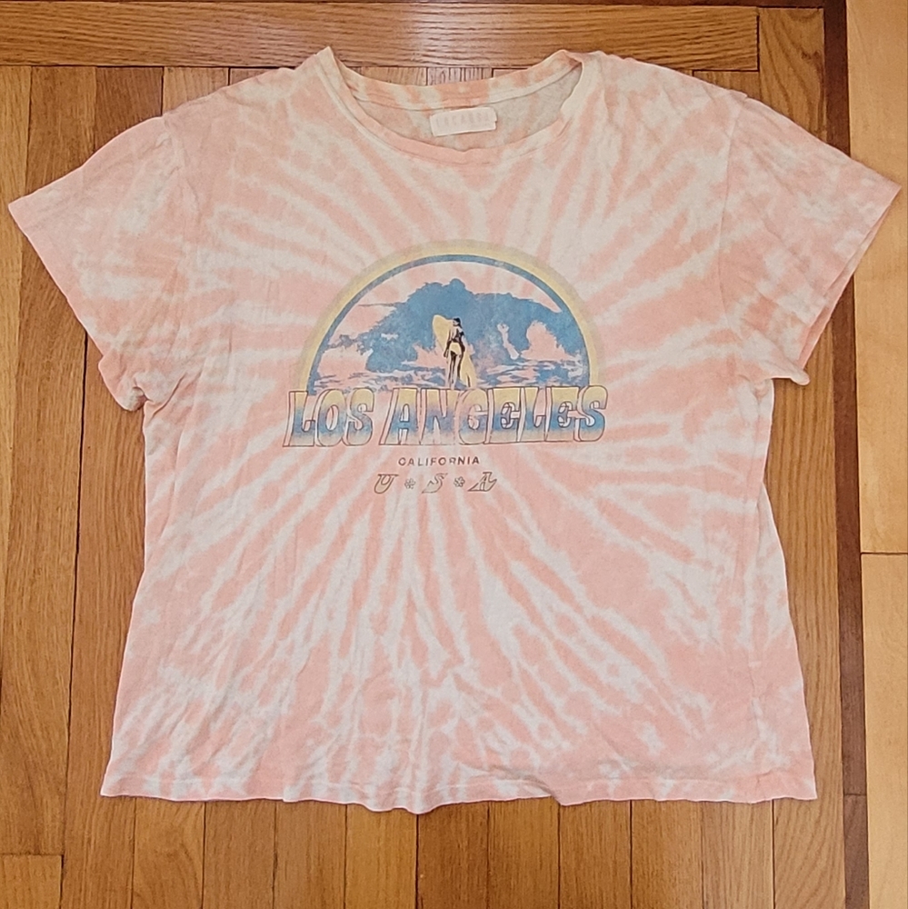 LACAUSA VINTAGE KAI TEE IN GUAVA SWIRL TSHIRT - Picture 4 of 7